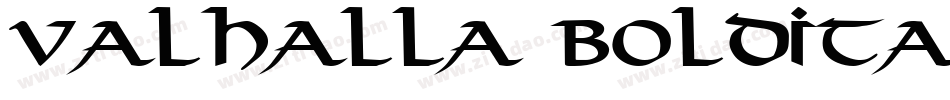 Valhalla BoldItalic字体转换